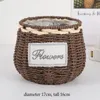 Decorative Flowers & Wreaths Flone Hight Quality Gift Straw Flower Basket Vase Home Decor Holiday Wedding With Hand Pot