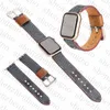 Pour Apple Watch Band Bracelet de montre iwatch série 7 1 2 3 4 5 6 bracelets de montre 41mm 45mm 42mm 38mm 40mm 44mm bandes en cuir bracelet de mode rayures bracelet de montre femmes hommes cadeau