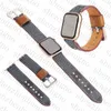 Para Apple Watch Band Watch Strap iwatch série 7 1 2 3 4 5 6 Pulseiras de relógio 41mm 45mm 42mm 38mm 40mm 44mm Bandas de couro Moda Pulseira Listras Pulseira Mulheres Homens Presente