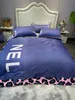 4pcs Bedding Sets Fashion Color Matching with Leopard Print Bed Sheets Luxury Duvet Cover Soft and Breathable
