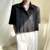 Korejpaa Dames Sets Zomer Koreaanse Chic All-Match Revers Geplooide Shirt met korte mouwen Hoge Taille Dubbele Pocket Casual Shorts 210526
