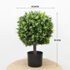 Buxus Ball Topiary Kunstbomen Groene Potplant voor Decoratieve Binnen Buiten Tuin221i8738023