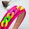 Multicolor Resin Chain Shape Headband 4.5cm Women Girl Fashion Hairbands for Gift Party High Quality