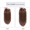 Perruques synthétiques Mupipi Femmes Couleur naturelle cheveux droits Bang Fringe Top Fertures Hairpins 1014 pouces