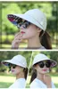 Chapeaux d'été femmes chapeau de soleil pliable perle fleur visière écran solaire plage casquette souple femme en plein air casquettes de baseball décontractées réglables 3120295