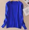 Wholesale-セーター女性の女性のニットカシミヤスリムOネックショートデザインプラスサイズプルオーバー基本シャツ