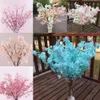 2021 5 cor de plástico seda artificial florescer flores decorativas para casamento diy pêssego flor de cereja ramo decorativo decorativo