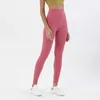 요가 팬츠 레깅스 lu-919 달리기 피트니스 체육관 옷 여자 레기지 매끄러운 운동 레깅스 누드 하이 허리 스타킹 운동 팬츠