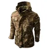 Giacca mimetica da uomo Felpa con cappuccio Giacca a vento Giacca tattica Cappotto impermeabile da uomo Cappotti per abbigliamento outdoor