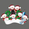 アップグレード2021クリスマスの飾りアクセサリー樹脂飾りクリエイティブなおもちゃギフトの木の装飾マスク雪だるま手振りの家族のDIYの名前