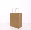 2021 8 "x4.75" x10 "bolsas de papel kraft marrom sacos de compras bolsas de embalagem de papel kraft para loja de compras usando