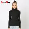 女性のタートルネックのセーター女性のプルオーバージャンパーニットカジュアルスリム女性プラスサイズ210428のための冬の黒いセーター