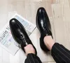 Scarpe da uomo in pelle oxford stile classico punta a punta con lacci scarpe da cerimonia da ufficio per matrimoni