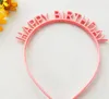 Happy Birthday Headbands Boy Girl Adults Tiara Crown Letter Hairband Party Headwear Hair Hoop Headpieces Plastic Candy Colors8921703