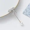 2021 fashion letter high-grade crystal brooch pearl pin shirt fixed button foreign trade jewelry