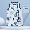 Baby Sleeping Bag Vest Cartoon Soft Infantil Spring Summer Cotton Toddler Sleep Sack Kids Slaapzak Bed Children Pajamas Jumpsuit 211101