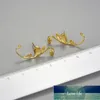 Lotus Eğlenceli Lüks 925 Ayar Gümüş Klasik Desen Acanthus Yaprak Unusual Tasarım Saplama Küpe Kadınlar Için 18 K Altın Takı Yeni Fabrika Fiyat Uzman Tasarım Kalitesi