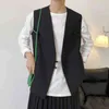 Simple solide tout match Blazer débardeur femmes mode coréenne décontracté poches costumes gilet Chic Femme gilet 210514