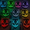 2023 Fashion Halloween Mask Party Party LED Light Up Fundy Masks Rok wyborów Purge Great Festival Cosplay Costplay Supplies