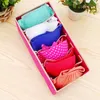 Tiroirs de rangement 4 pièces/ensemble boîtes de maison sous-vêtements soutien-gorge organisateur boîte pliable pour écharpes chaussettes placard garde-robe organisateurs