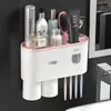 Creative Tandenborstel Rack Free Punch Storage Mondwash Borstel Cup Wall-Mounted Badkamer Automatische Tandpasta Squeezer A43 A46