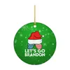 DHL Lets Go Brandon Christmas Tree Hanger Acryl Tag Home Holiday Decoration 4 Colors FN17