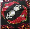 Ny design Fashion Hip Hop 100% Bomull Skull Bandana Square Scarf Black Paisley Cykel Huvudband för Kvinnor / Män / Pojkar / Tjejer