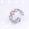 Hollow Star Open Ring Goud Zilver Dames Sterren Vinger Ringen Gift voor Love Girlfriend Mode-sieraden Accessoires