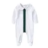 High Quality Baby Romper Newborn Jumpsuit Cotton Boys and Girls Pajamas Fashion All-match with Feet Designer Babys Clothes