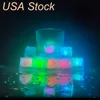 Nattljus Återanvändbar Multi Color Ice Cubes Simulering Ices Cube För Halloween Party Wedding Club Bar Champagne Tower Decoration USA Stock