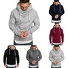 Hoodies dos homens camisolas 2021 Homens Harajuku Oversized Sólido Streetwear Cinzento Hoodie Masculino Hiphop Outono Básico