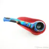 115mm mini silicone glass pipe colorful spoon pipes portable high quality smoking to