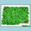 Décorations de jardin Patio 31 styles Gazon écologique Pelouse Colorf Artificielle Plat Mur Herbe en plastique délicate pour la chute de jardin de mariage