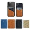 Universal Card Slot Pocket Stickers Huid Feel PU lederen portefeuillehouder stick-on back mobiele telefoon pouch