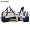 Motohood 38 * 18 * 30cm 5pcs Baby Diaper Bag sätter Ändra nappy väska för mamma multifunktionsvagnar Tote Bag Organizer 210326