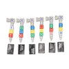 Fashion dice metal smoke pipe Individually packaged colorful beads splicing removable metal small pipes smoking fixture