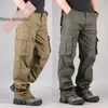 Pantalons Cargo multi-poches pour hommes, vêtements d'extérieur tactiques militaires, Streetwear, pantalons droits de l'armée, pantalons longs décontractés 44