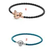 Designerschmuck 925 Silber Armband Charm Bead passend für Pandora Blue Ocean Shell Single Loop Slide Armbänder Perlen europäischen Stil Charms Perlen Murano