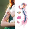 Autocollant imperméable temporaire 3D, autocollant de sirène, dessin animé mignon, fleur, oiseau, plume de panda, faux tatouage pour filles et femmes