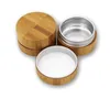 Biodegradable Bamboo Cosmetic Jar Bottles Aluminum Lid,Bamboo Cream Jars,bamboo Aluminium Inner 10g Storage Bottle