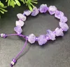 Irregular Natural Purple Crystal Stone Strands Beaded Bracelets Original Style For Women Girl Party Decor Energy Jewelry