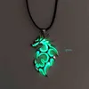 Luminous Dragon Necklace Glowing Night Fluorescence Antique Silver Plated Glow In The Dark Necklace for Men Women Party Hallowen G4718048