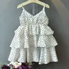 Été filles robes vêtements pour enfants gaz étranger fronde bustier tubulaire amour en mousseline de soie robe de gâteau sucré 210528