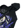 Heren Hoodies Sweatshirts Strass Schedel Paarse Print Streetwear Oversized Hoodie Jas Goth Harajuku Y2k Kleding Grunge Zip