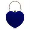 2021Trendy Lady Heart-Shaped Handbag Ladies Fashion Cosmetic Bag Evenskväskor Kopplingsväska