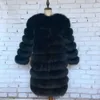 4in1 Real Fur Coat Women Natural Real Fur Jackor Vest Winter OuterWear Kvinnor Kläder 211018