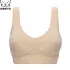 Queenral Drop VIP 3PCS/lot Seamless Bra With Pads Plus Size Bras For Women Brassiere Big Size Vest Wireless BH 5XL 6XL 211110