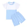 Pijamas infantis crianças roupas verão meninos meninas t-shirt de manga curta + roupas de shorts ternos roupas camisetas roupas 210521