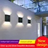Intelligent LED Lumière Solaire Extérieure Lampes Murales Lampadaire Veilleuses pour Jardin Cour Chemin Décoration Chaud/Blanc/RVB