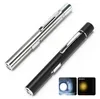 Led Nursing Pen Light Doctor mini portatile Medico Penlight in alluminio Sorgente luminosa doppia bianca e gialla Lampada per torce ricaricabili USB